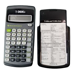 Texas Instruments TI-30Xa Scientific Solar Calculator Handheld Pocket Cover